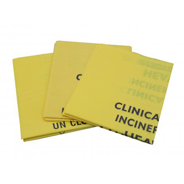 Yellow Clinical Waste Sack Roll (50's) 11 x 17 x 26'' (Rolls)